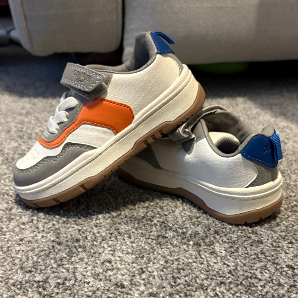 OshKosh B'gosh White, Orange, and Gray Kids' Sneakers